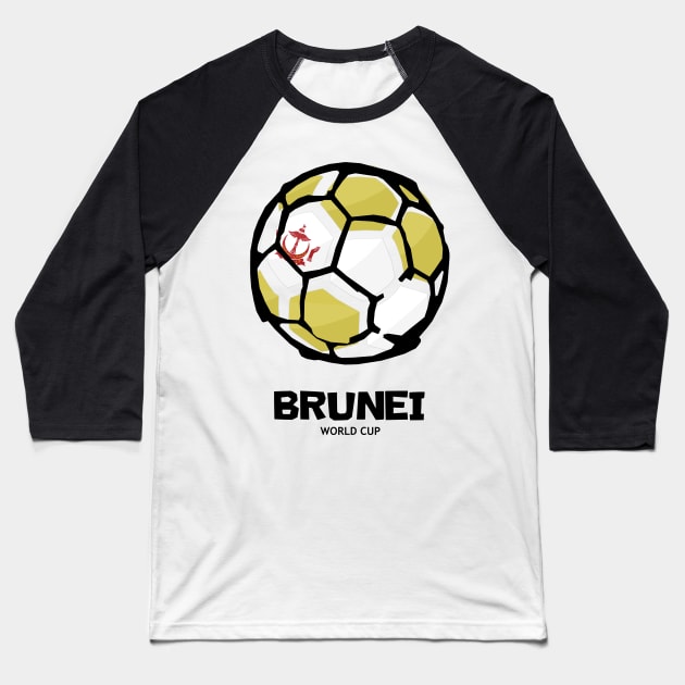 Brunei Football Country Flag Baseball T-Shirt by KewaleeTee